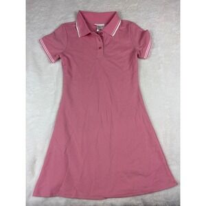 Diva Girl Pink Polo Dress Short Sleeve Pique Knit School Uniform Girls sz 14 NWT